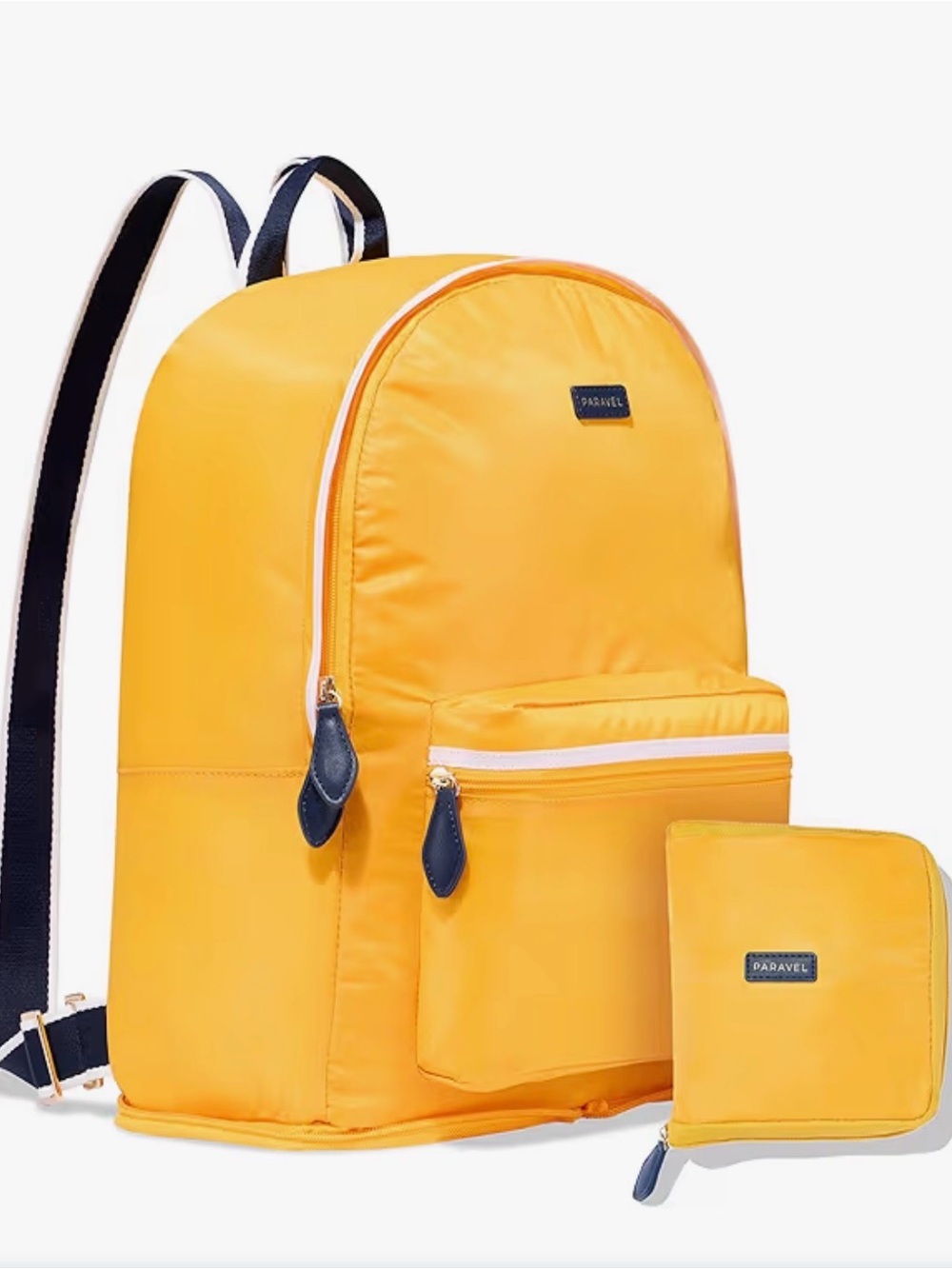 Paravel Yellow Travel Backpack — Lightweight Everyday Fold-Up Bag